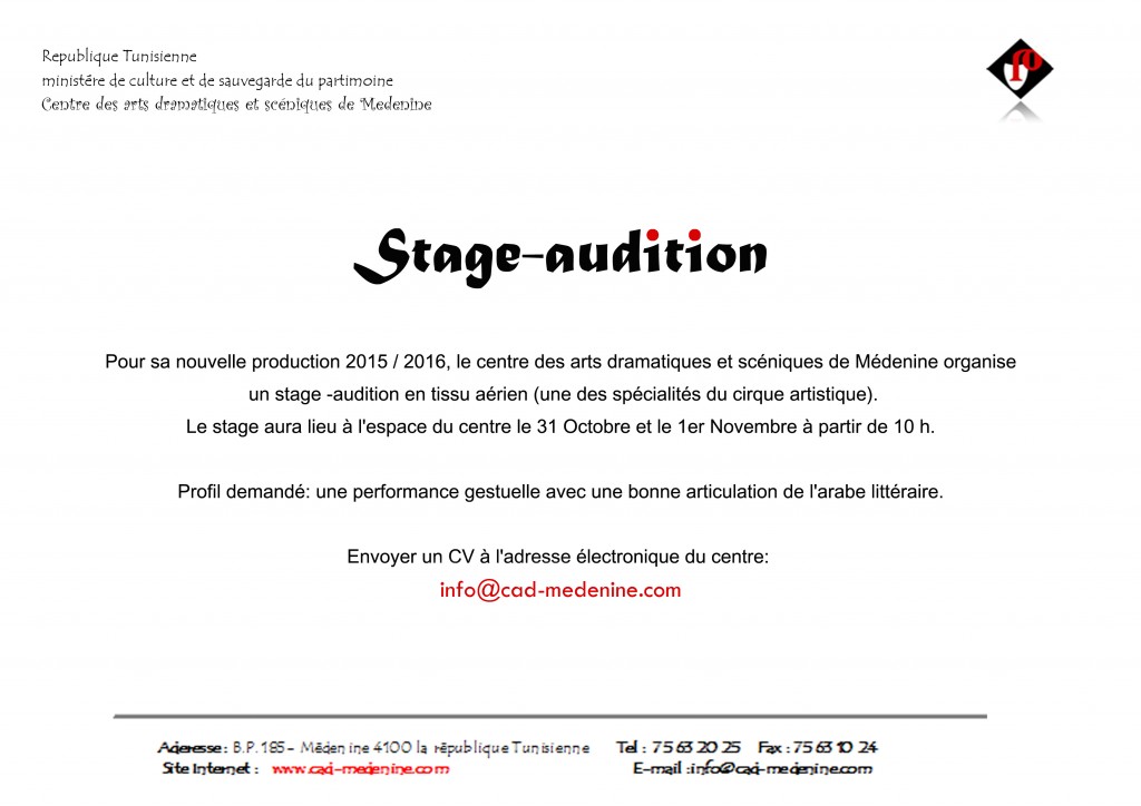 stage audition